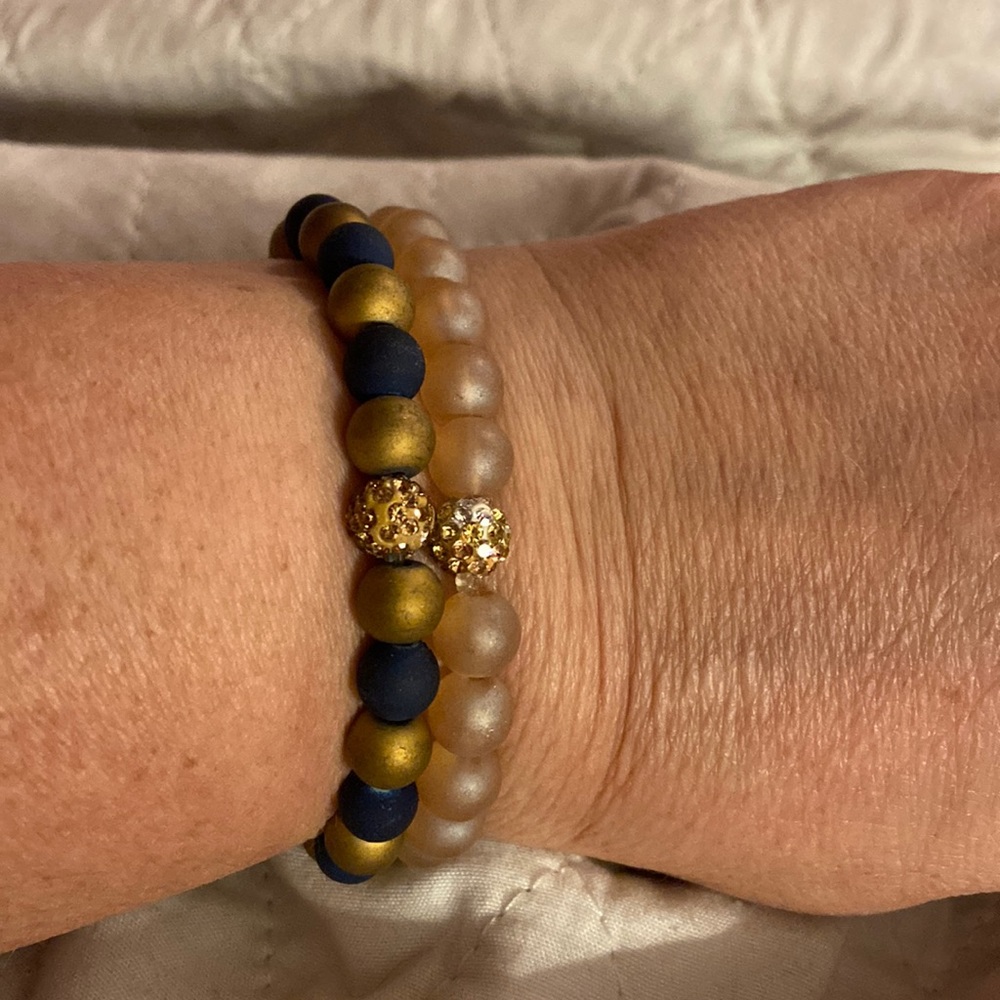 Black and gold Erimish bracelets. New